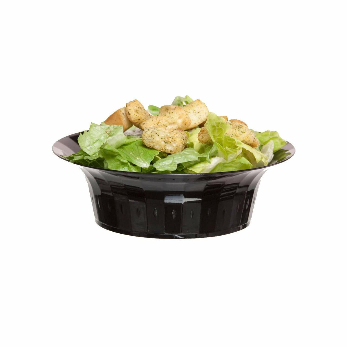 Ensaladeras de plástico de lujo Party Essentials 10oz Negro 20 unidades