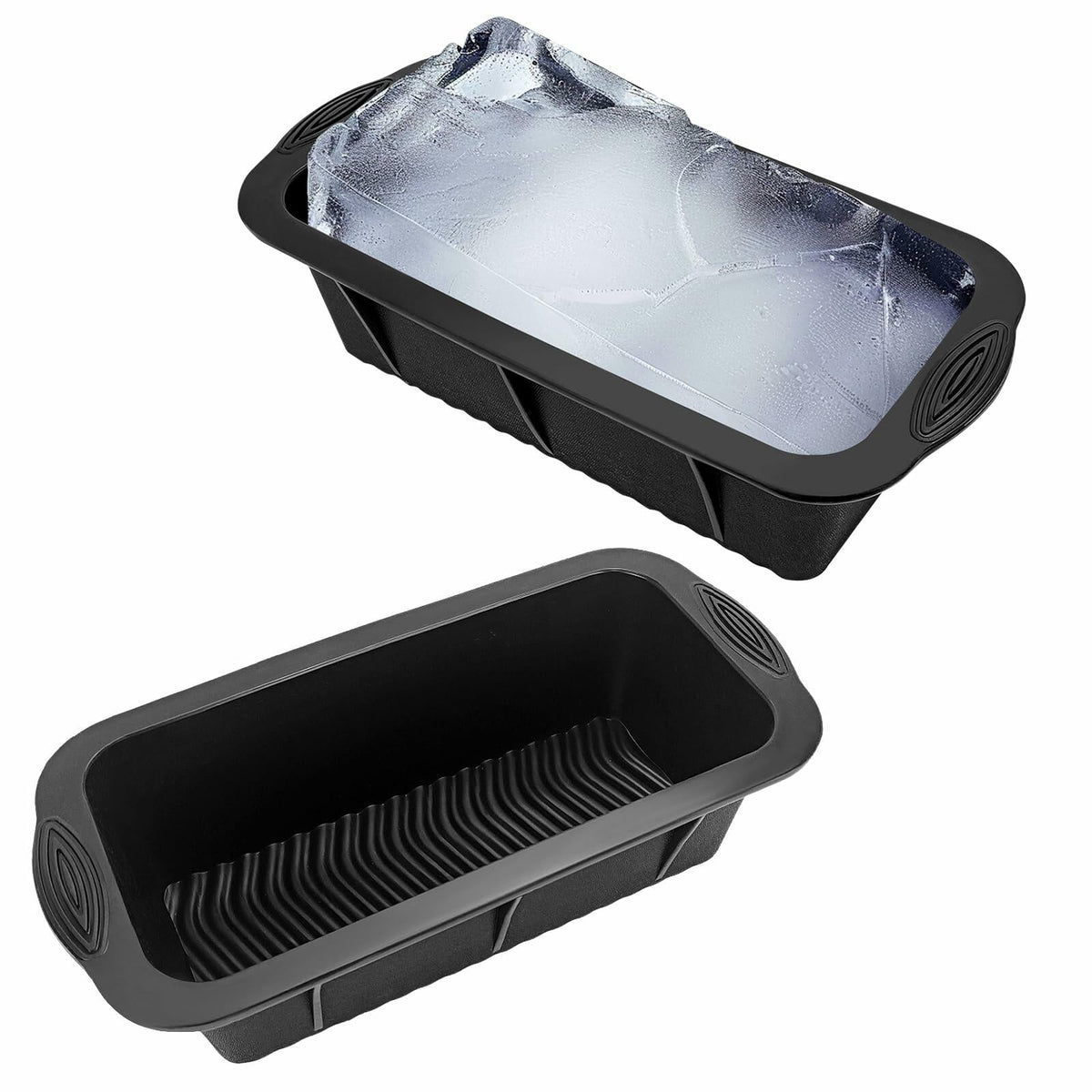 POUYRBA 2 piezas molde de bloque de hielo de silicona azul extragrande de 6 libras para baño de hielo