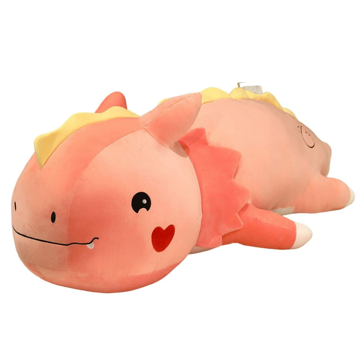 Peluche de ajolote, animal de peluche suave, almohada de dinosaurio, verde, 47 pulgadas