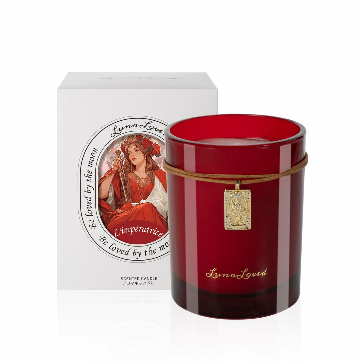 Vela de soja LunaLoved Tarot The Empress Rose Oud 230g que mejora el estado de ánimo