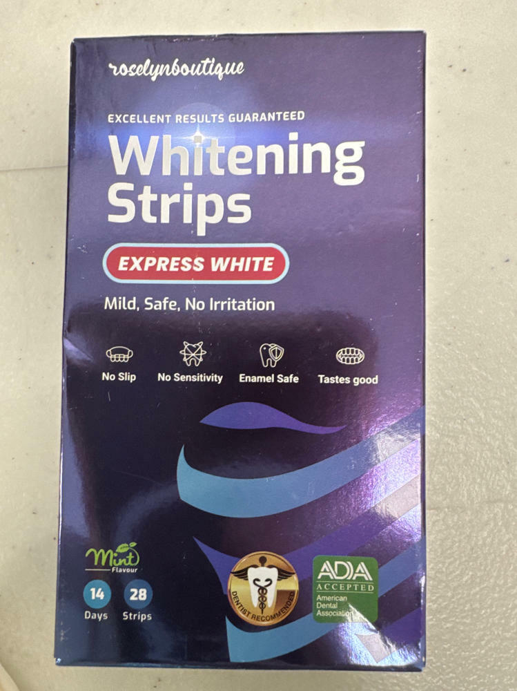 Kit de blanqueamiento dental Care Enamel Whitening Strips, sabor menta, 28 tiras