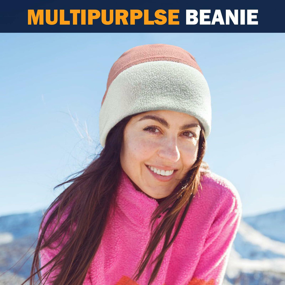 Gorro de lana Alpha de 4 piezas, tipo beanie, cálido para invierno, resistente al viento, talla única