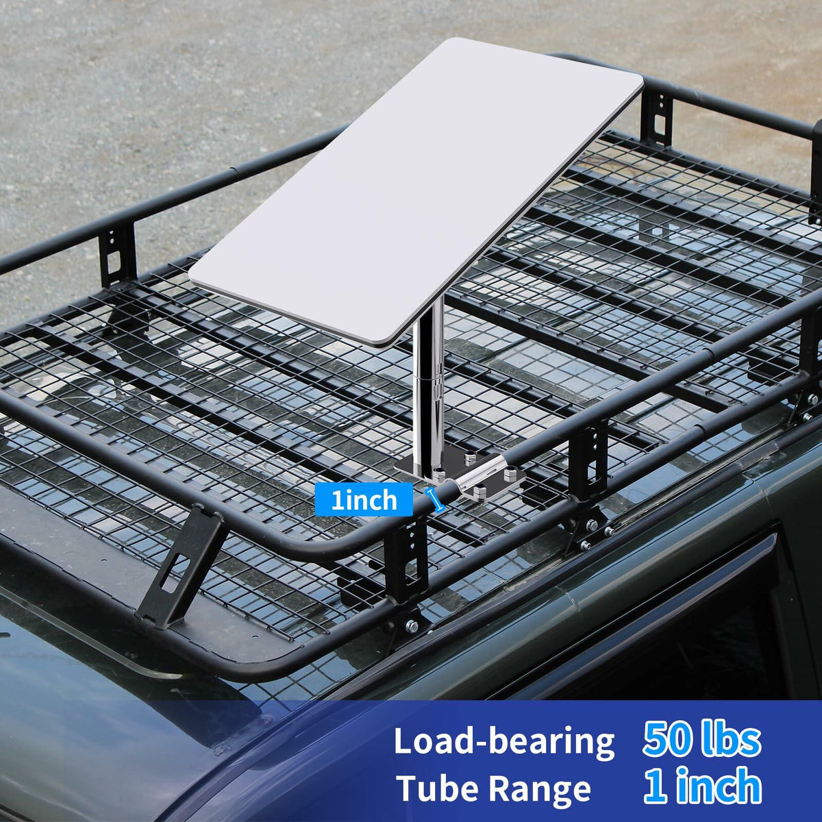 Kit de montaje de poste ajustable para escalera de autocaravana de acero inoxidable para Starlink V2