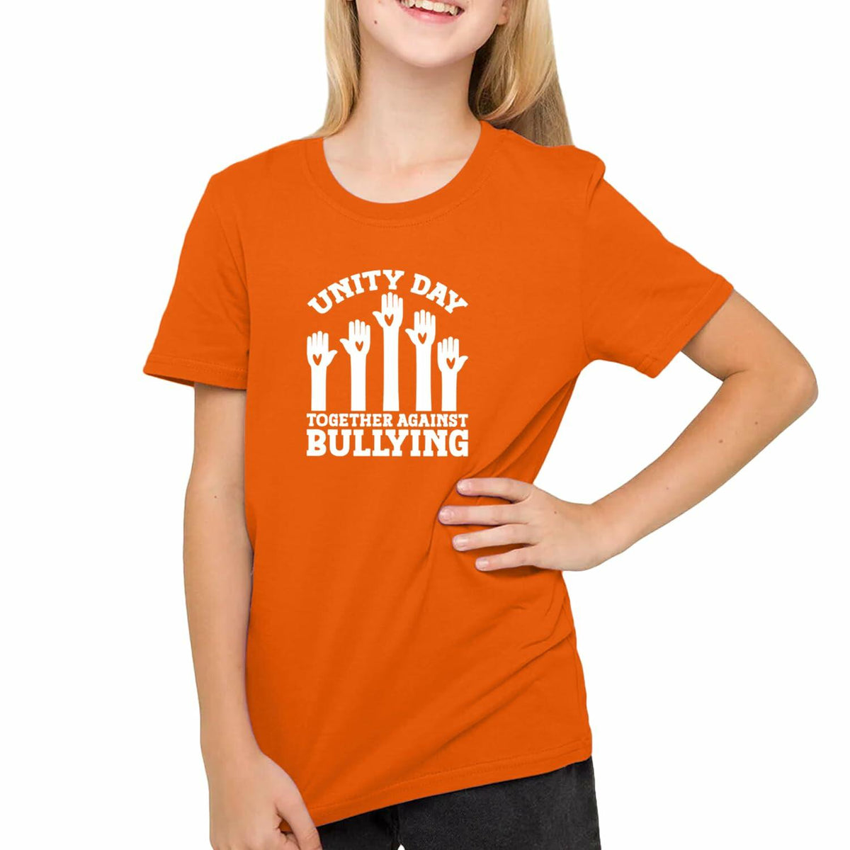 Camiseta de Unity Day con corazón y arcoíris para jóvenes, talla 5T