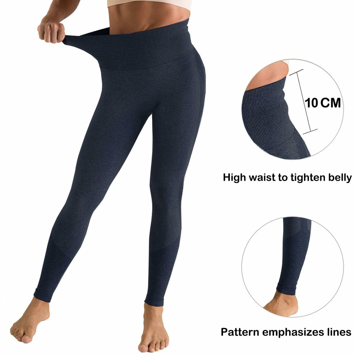 Leggings deportivos para mujer OUDOTA, cintura alta, control de abdomen, color verde, talla M