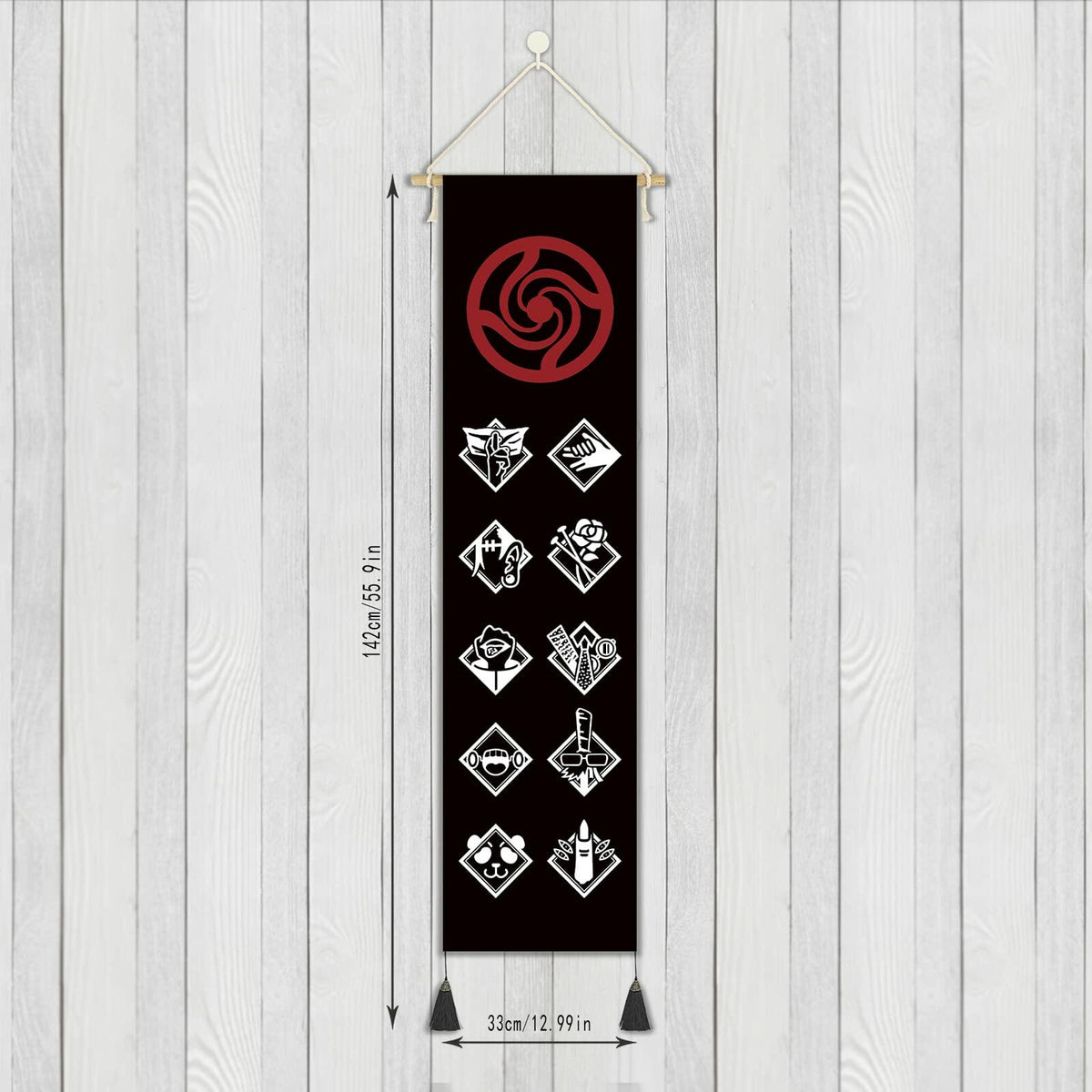 DigiTizerArt Jujutsu Kaisen Anime Wall Art Tapestry 13x56in Decor