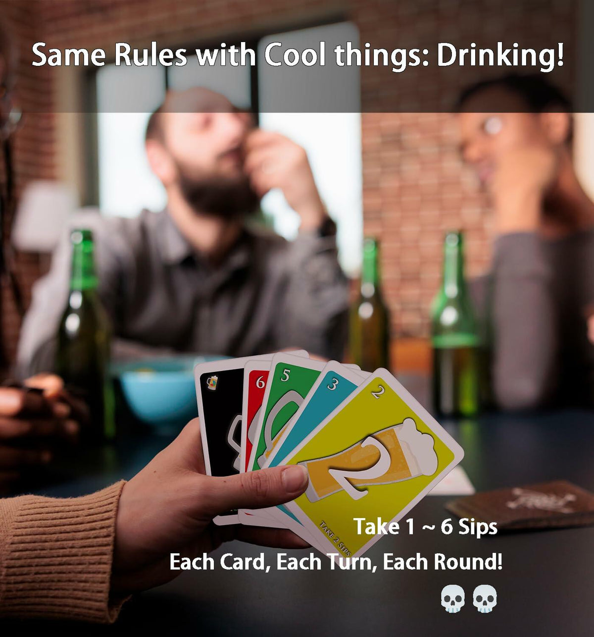 QUEKA KANBAI U SIP! Cartas para juego de beber, juego de fiesta divertido para adultos
