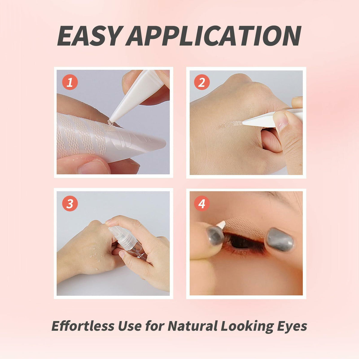 [Like New] YAFIYGI 120 Pcs Double Eyelid Tape Clear Mesh Waterproof Natural Fiber
