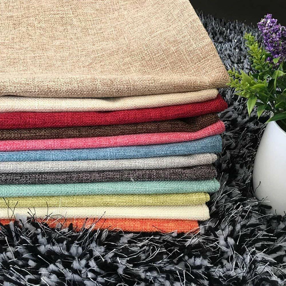 Fundas de cojín decorativas de lino Jepeak, 20x20 pulgadas, color beige mantequilla, paquete de 2