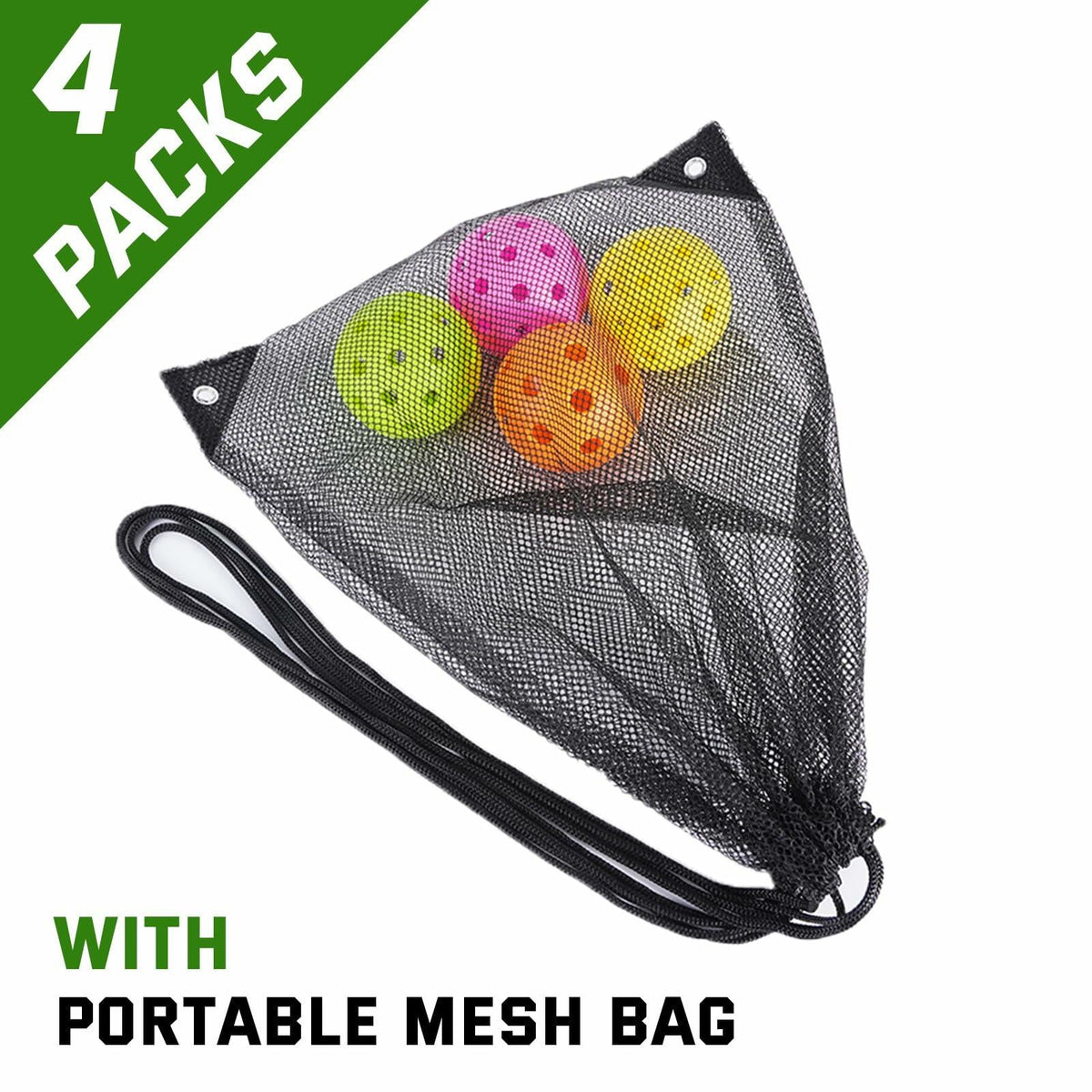 Pelotas de Pickleball U-pick, 40 agujeros, para exteriores, duraderas, de alta elasticidad, paquete de 4, multicolor