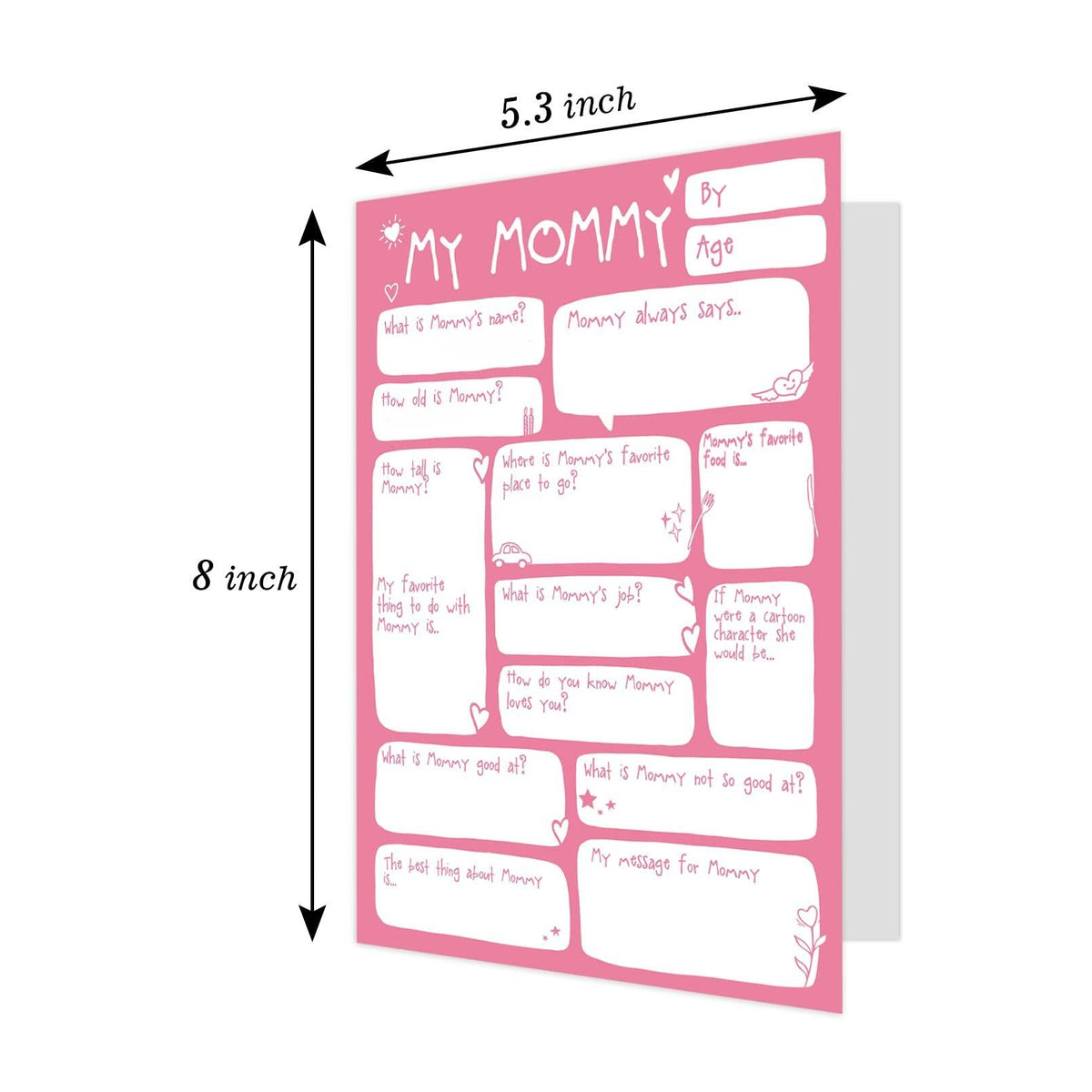 Ogeby Mothers Day Card Gift from Daughter, Funny Lovely Birthday Card for Mom