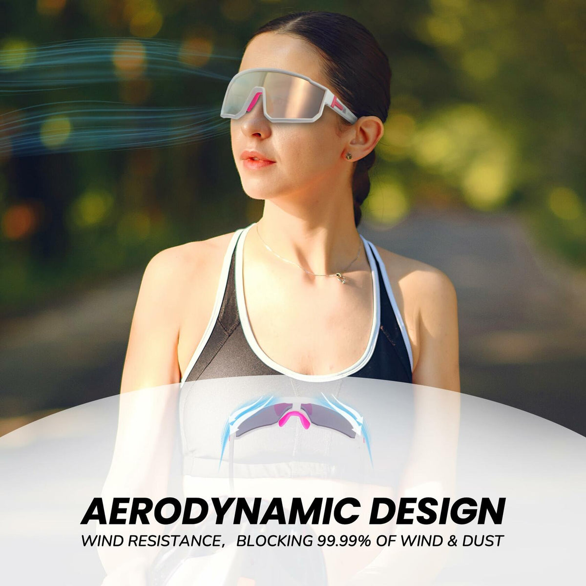 Gafas de ciclismo genéricas Astrowalk con protección UV para múltiples deportes, gris