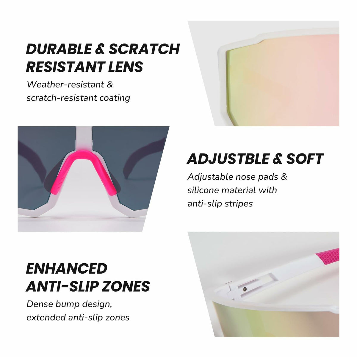 Gafas de ciclismo genéricas Astrowalk con protección UV para múltiples deportes, gris