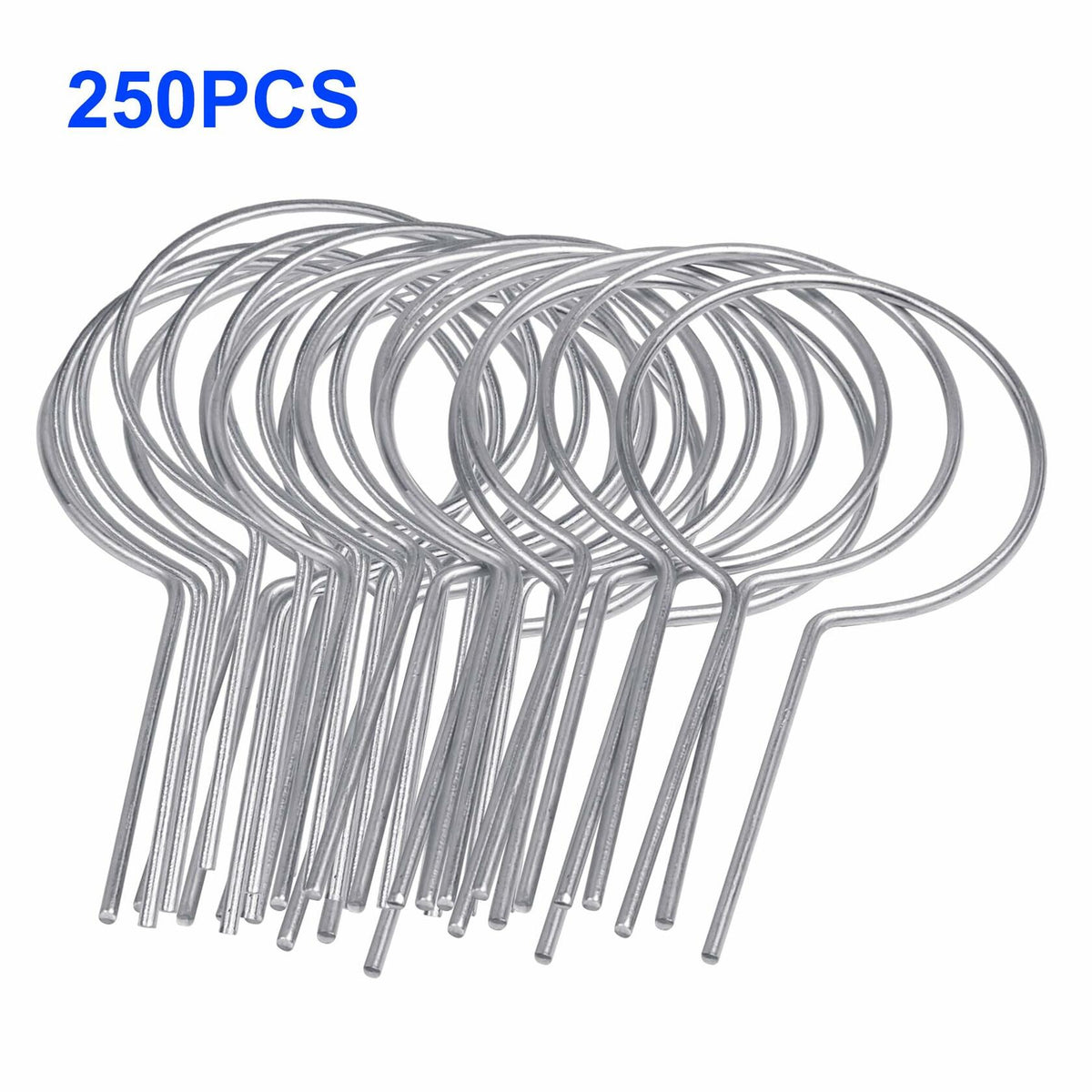 Evecad 250 piezas, alambres de amarre preformados de calibre 12 para postes de 1-5/8 pulgadas, color plateado