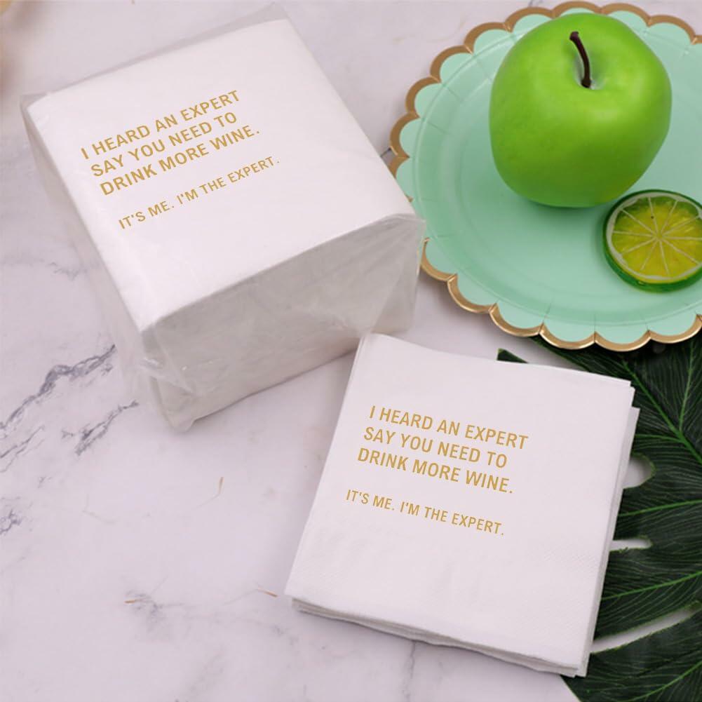 VOWFOO Big Heart Teacher Quotes Cocktail Napkins 4.5x4.5 100pcs 2-ply