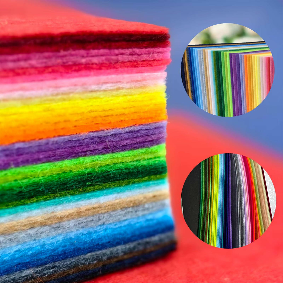 Kit de manualidades de hojas de fieltro Calefow, 60 piezas, 6x8 pulgadas, multicolor, costura moderna