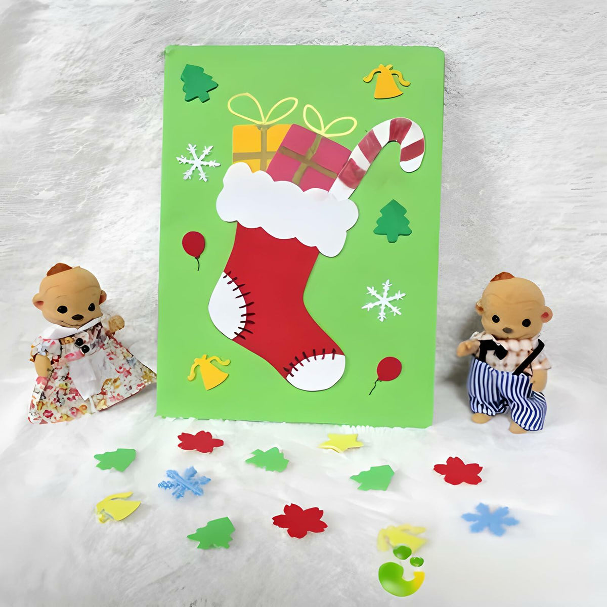 Kit de manualidades de hojas de fieltro Calefow, 60 piezas, 6x8 pulgadas, multicolor, costura moderna