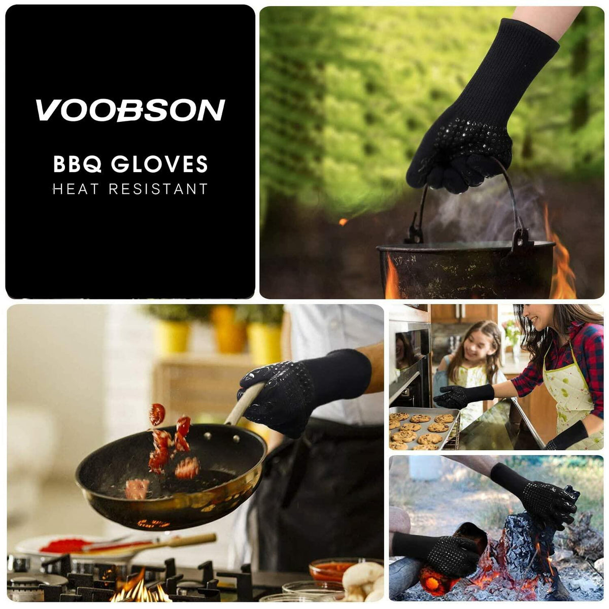 Raspador de parrilla VOOBSON de acero inoxidable con mango extendido y abrebotellas, incluye guantes