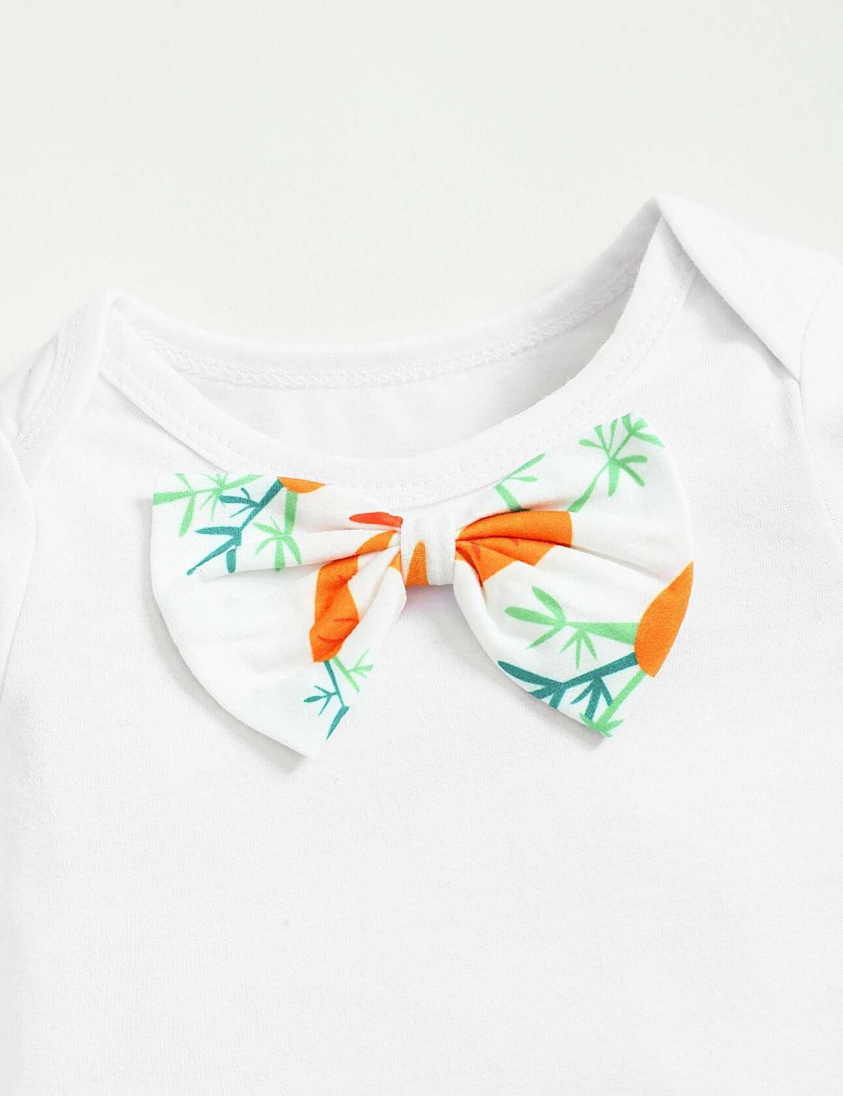 Conjunto de Pascua para bebé niño FoWear, mameluco y pantalones con estampado de zanahorias, 4 piezas, talla 3-6 meses