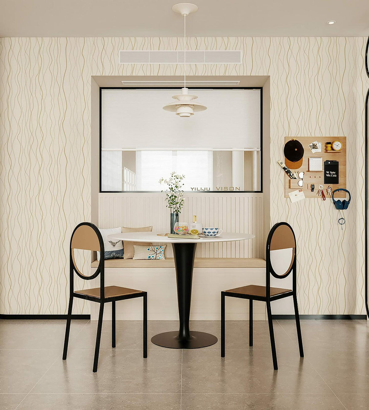 Papel pintado adhesivo de tela de hierba Dimoon, 200 x 44 cm, textura de lino azul y dorado