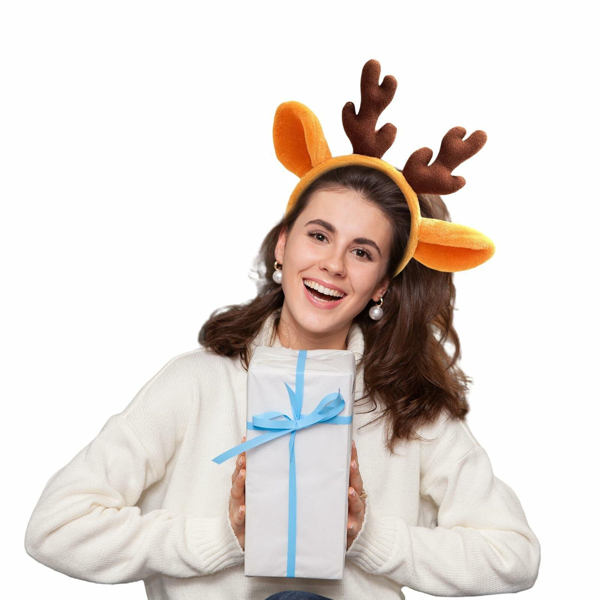 Diadema de astas de reno ZEYER, accesorio para el cabello de Navidad, lindo, 1 unidad
