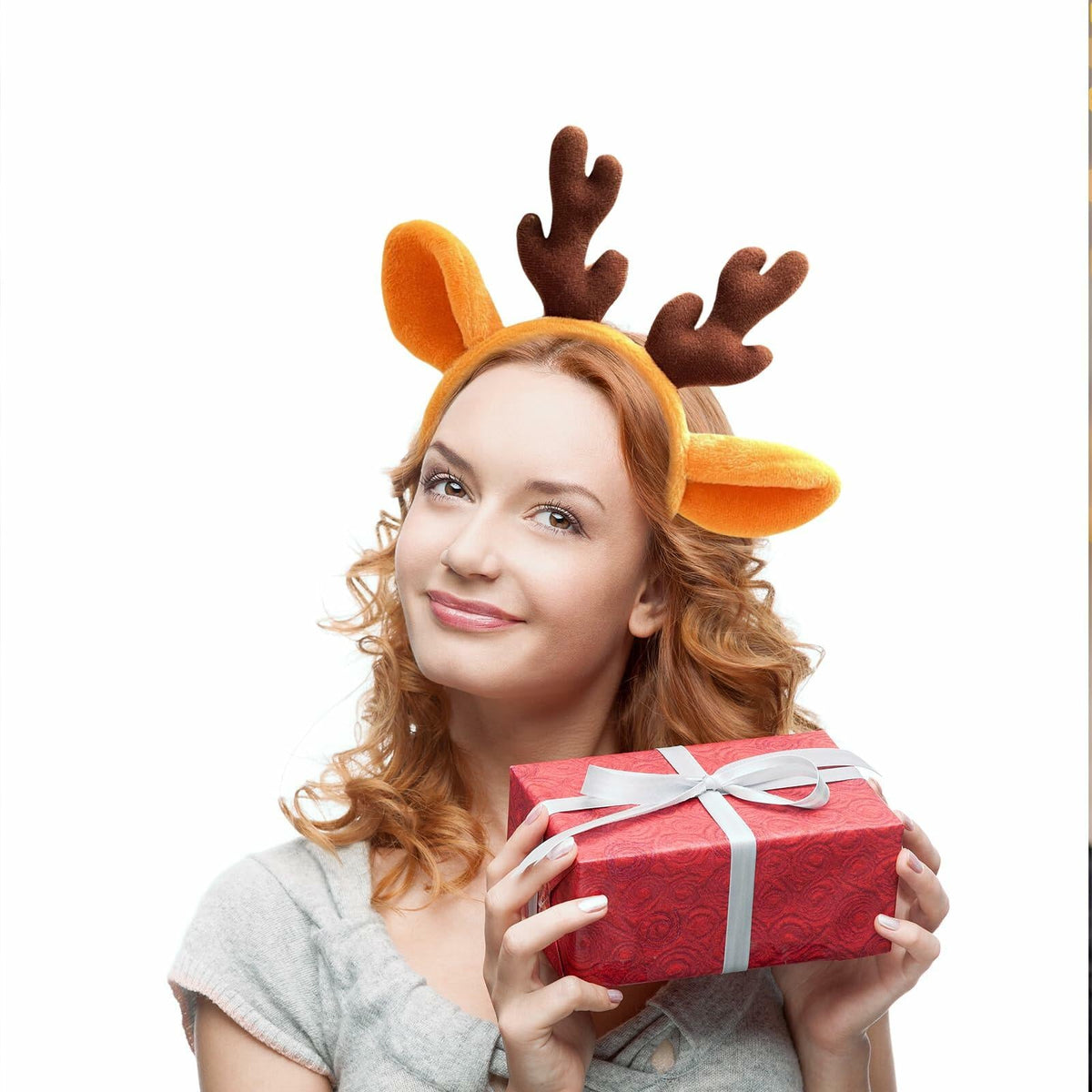 Diadema de astas de reno ZEYER, accesorio para el cabello de Navidad, lindo, 1 unidad