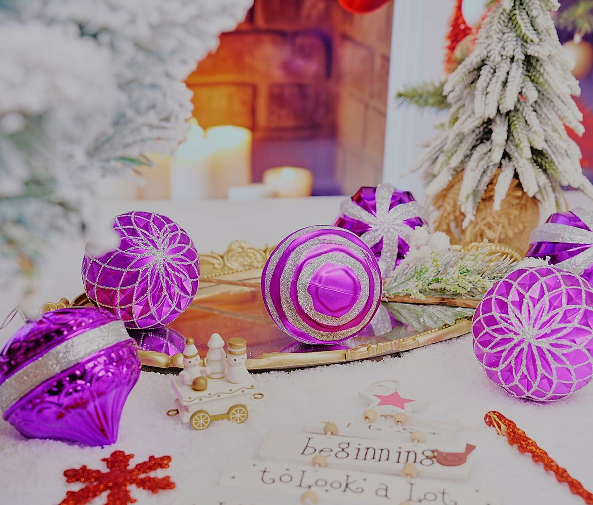 Set de 9 adornos navideños Dohance, bolas de decoración para árbol, decoración festiva
