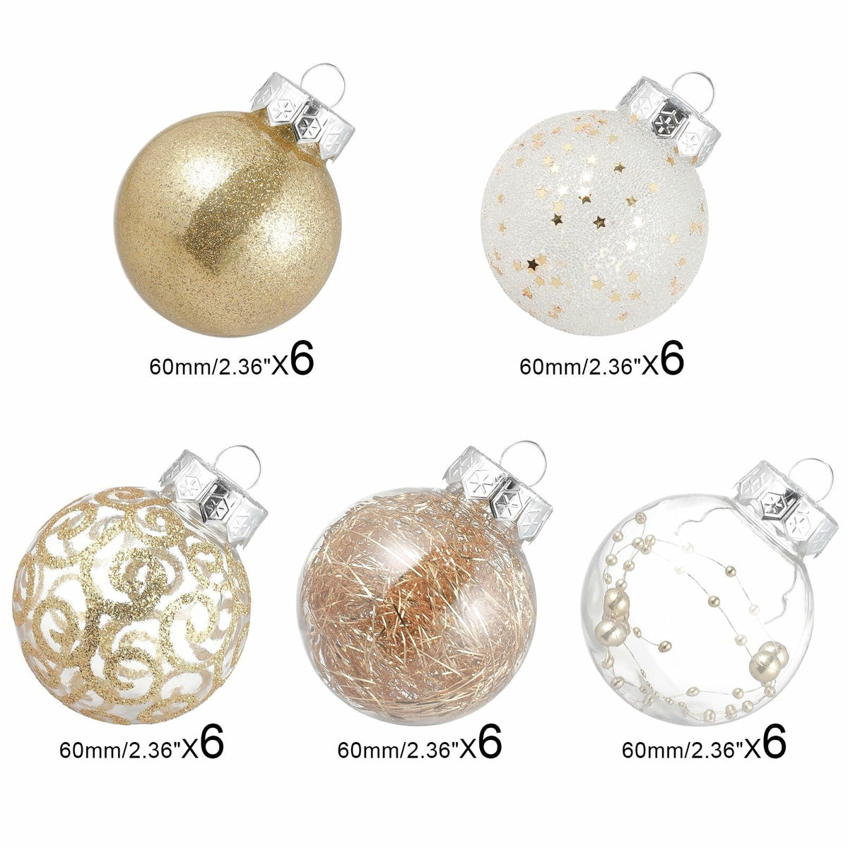 [Como nuevo] YYHUAWU Set de adornos de bolas de Navidad para colgar en el árbol, decoración navideña