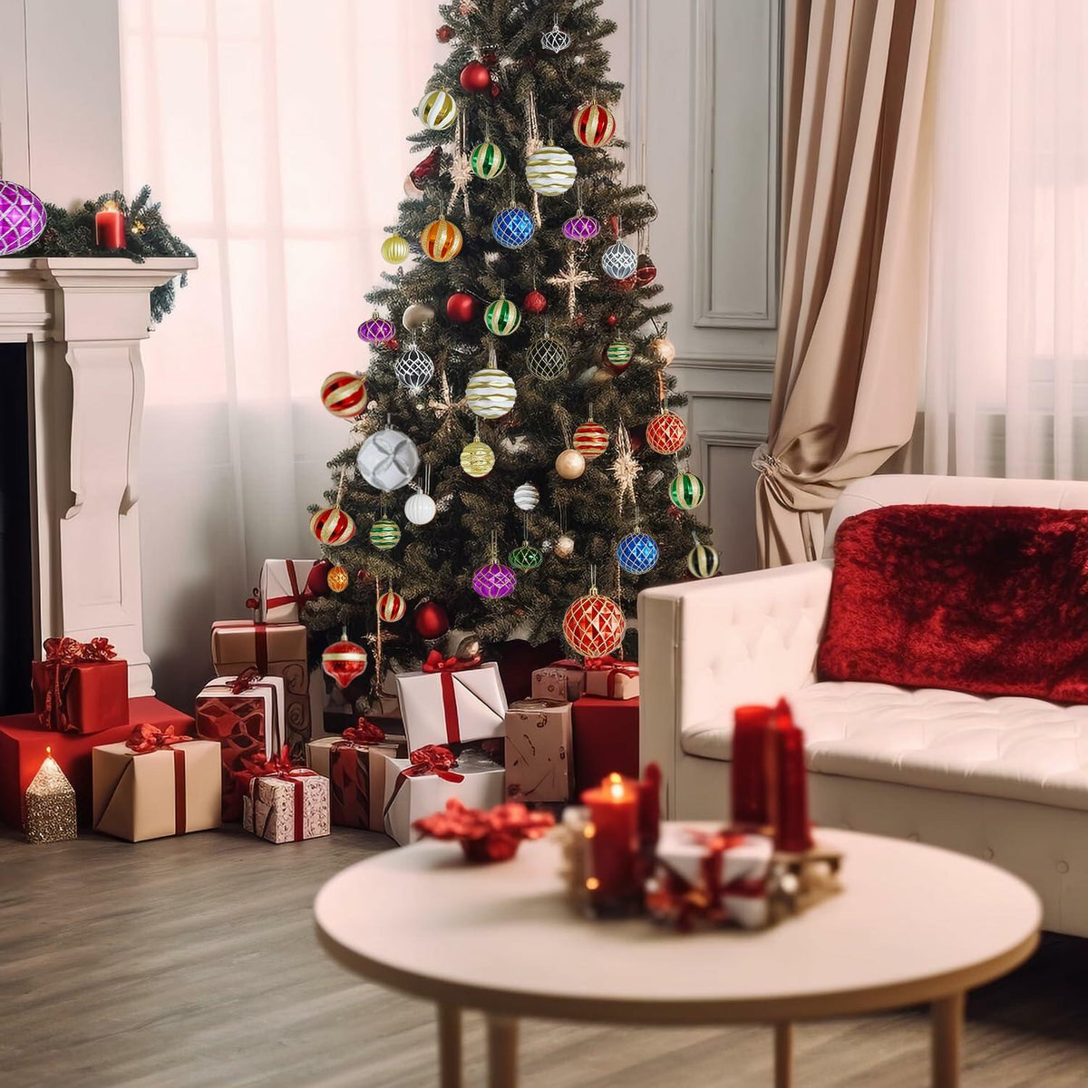 Set de 9 adornos navideños Dohance, bolas de decoración para árbol, decoración festiva