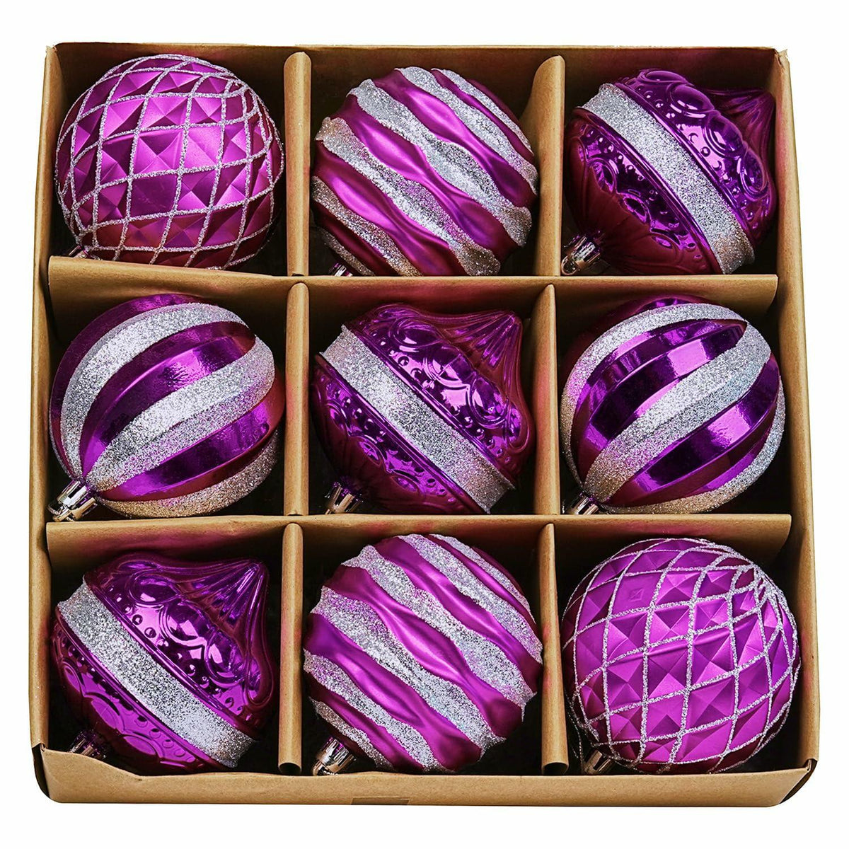 Set de 9 adornos navideños Dohance, bolas de decoración para árbol, decoración festiva