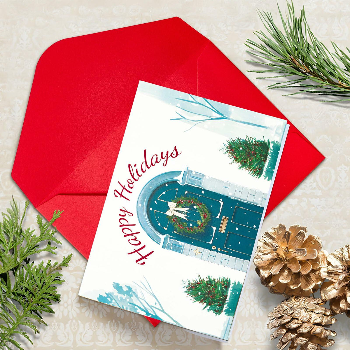 [Como nuevo] Tarjetas de Navidad STYPOP, paquete de 24, 4x6, diseños variados con sobres