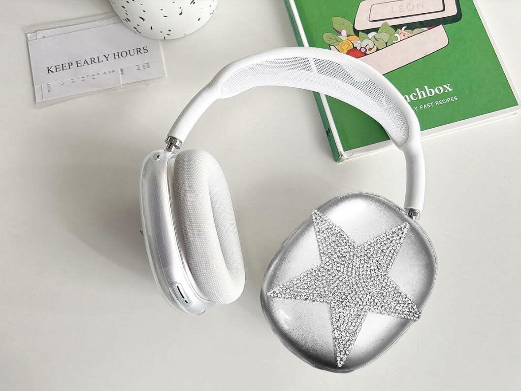 Funda protectora suave con diseño de estrellas brillantes para Apple AirPods Max 2024/2020