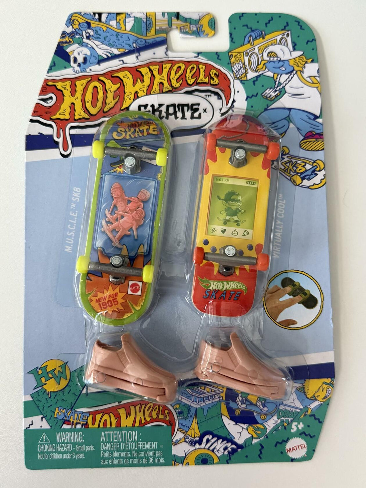 Set de 2 mini patinetas para dedos Hot Wheels Skate con accesorios