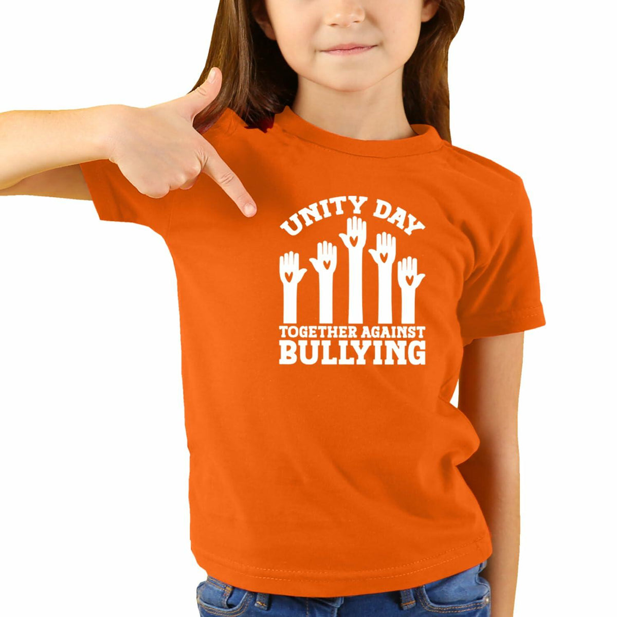 Unity Day Youth Heart Rainbow Be Kind Shirt Anti Bullying Tee Size Youth US 14