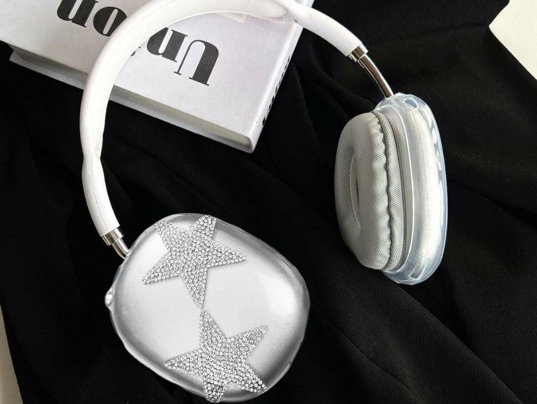Funda protectora suave con diseño de estrellas brillantes para Apple AirPods Max 2024/2020
