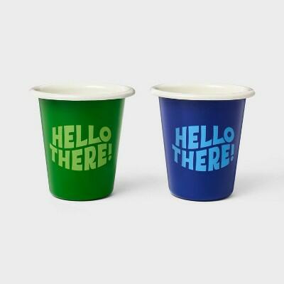 Juego de 2 vasos de metal esmaltados de 12 oz de Tabitha Brown para Target