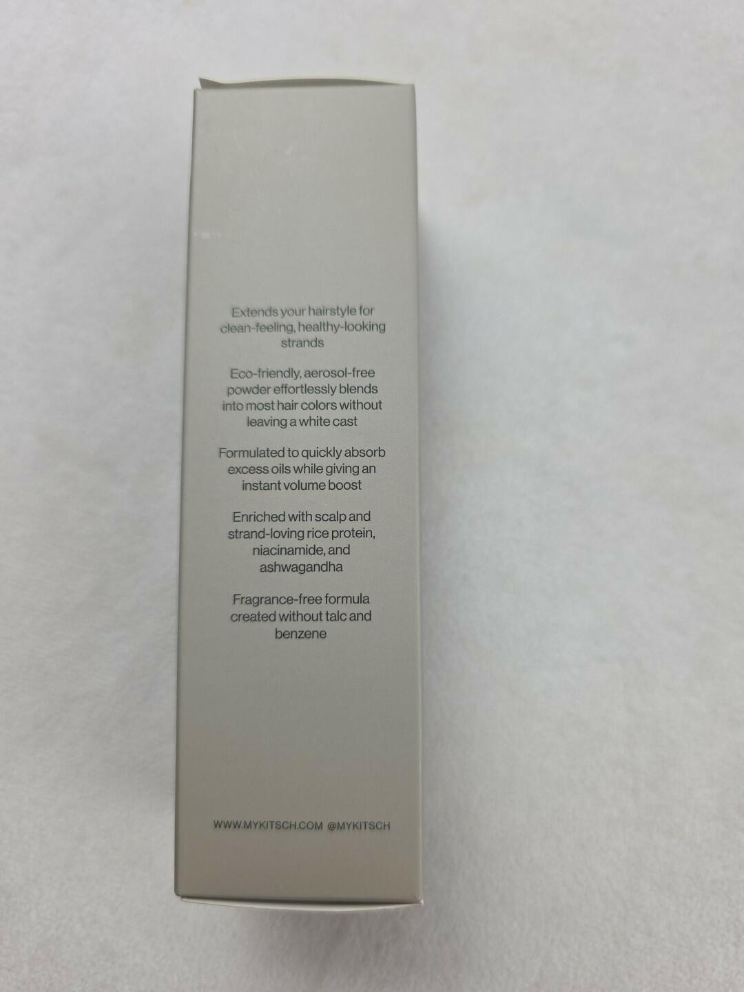 Champú seco en polvo con tinte oscuro y proteína de arroz para dar volumen Kitsch, 1 fl oz