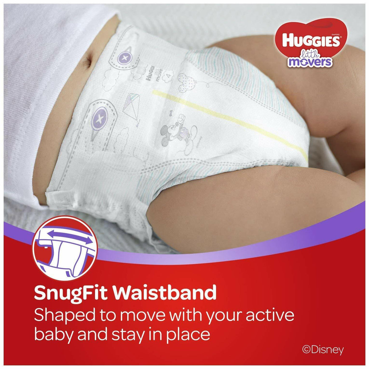 Pañales Huggies Little Movers Etapa 5, 27+ lb (12+ kg), 19 unidades, paquete Jumbo, talla 5