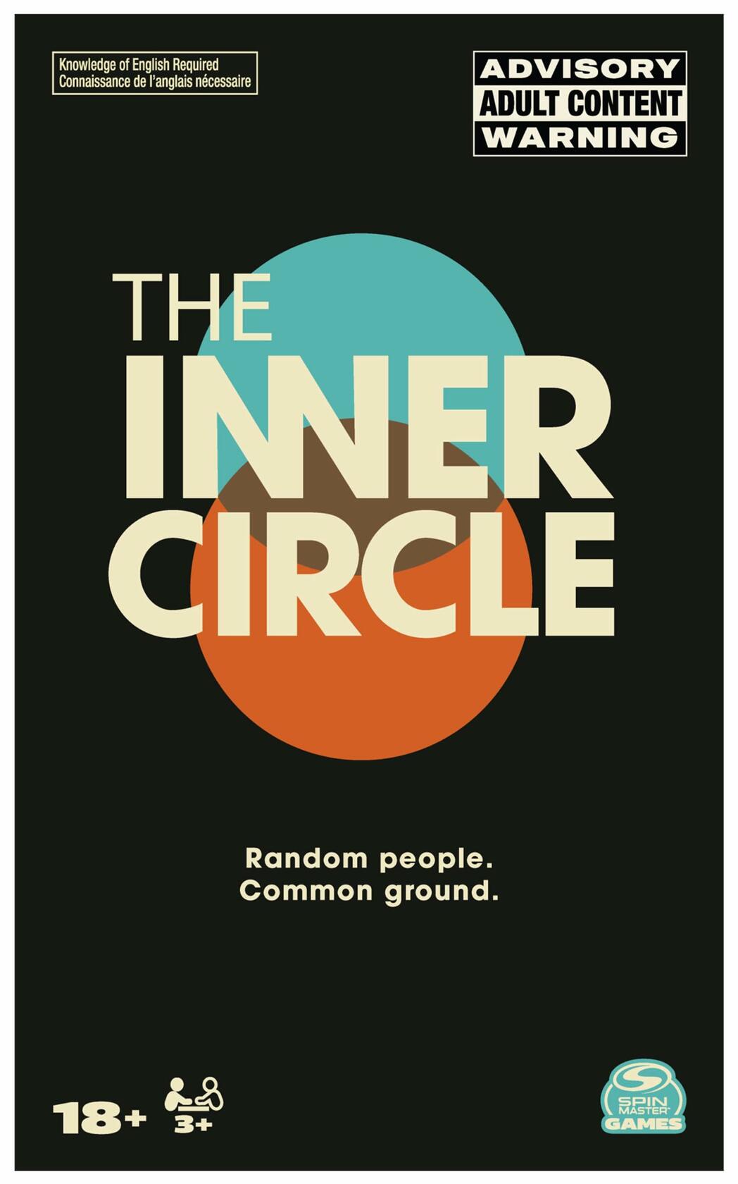 Juego de mesa The Inner Circle de Spin Master para adultos, 3-10 jugadores, consignas divertidas