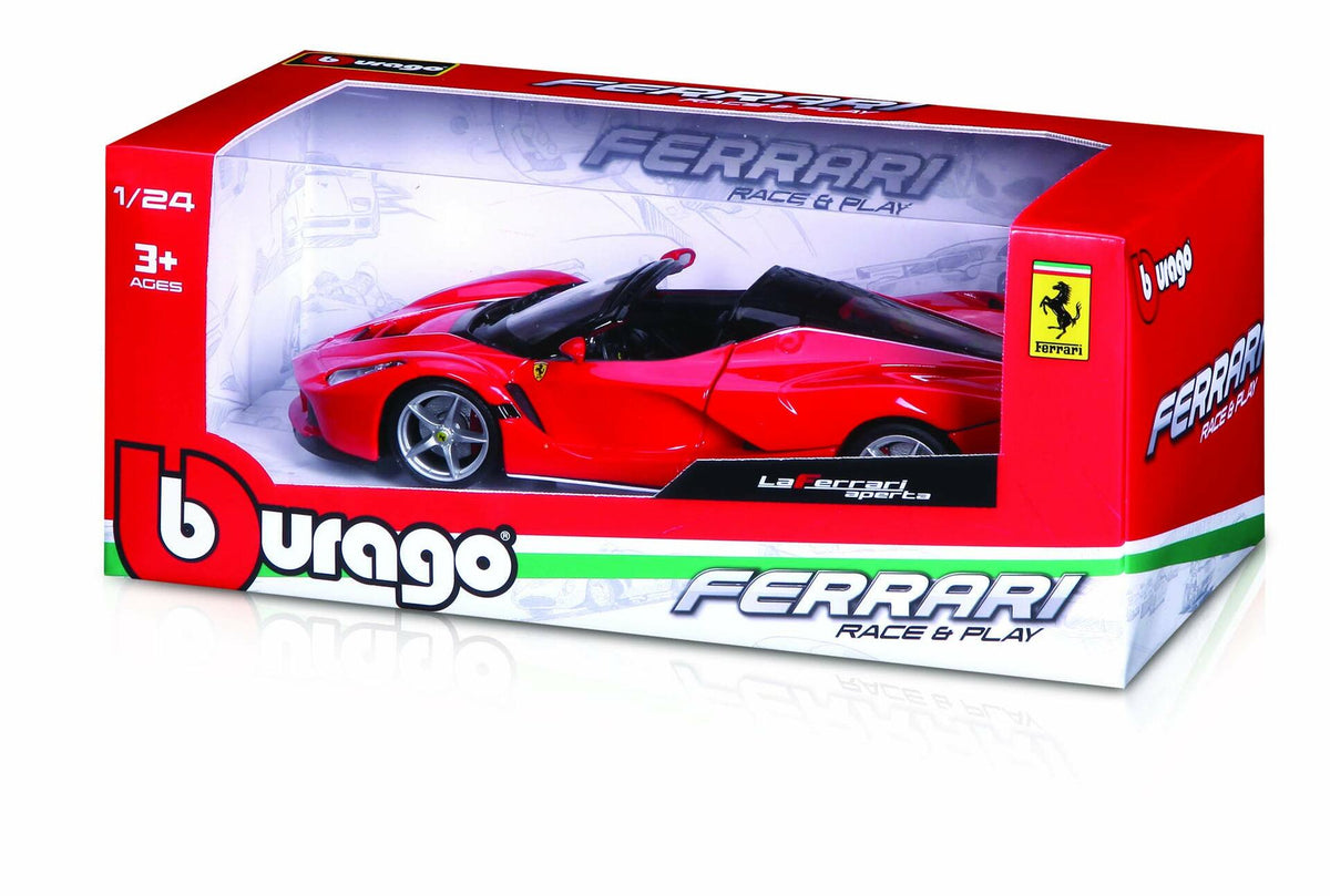 Modelo de coche a escala 1:24 Bburago Ferrari de la colección de coches, color rojo, fundido a presión