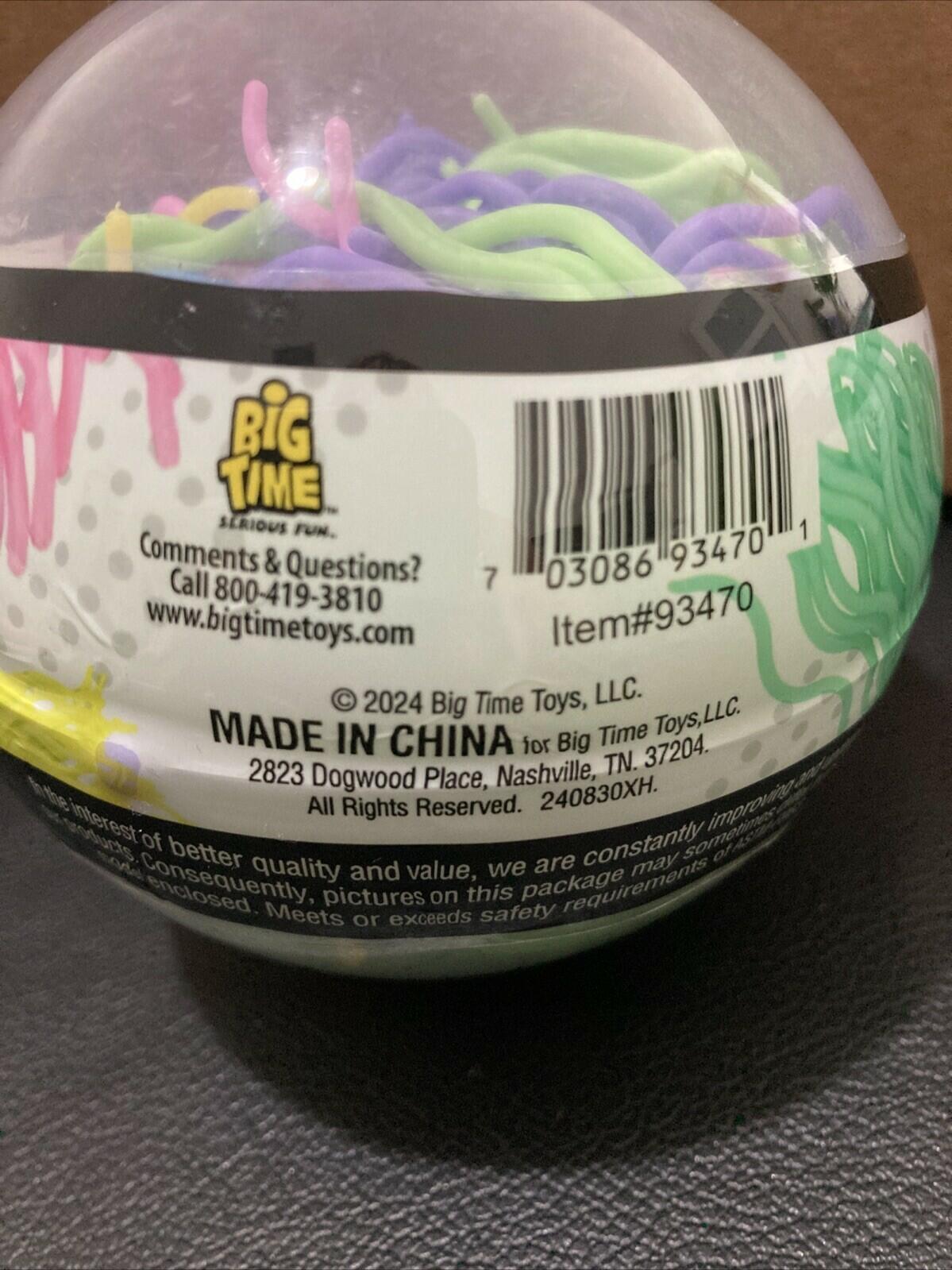 Pelota elástica de fideos Toyplanet de Big Times Toys, divertida y multicolor