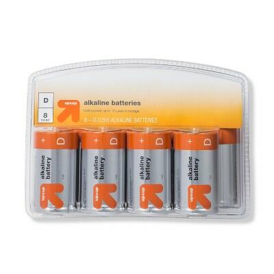 Consumo preferente 25/07, pilas alcalinas de un solo uso D de 1.5V up&up, paquete de 8 unidades