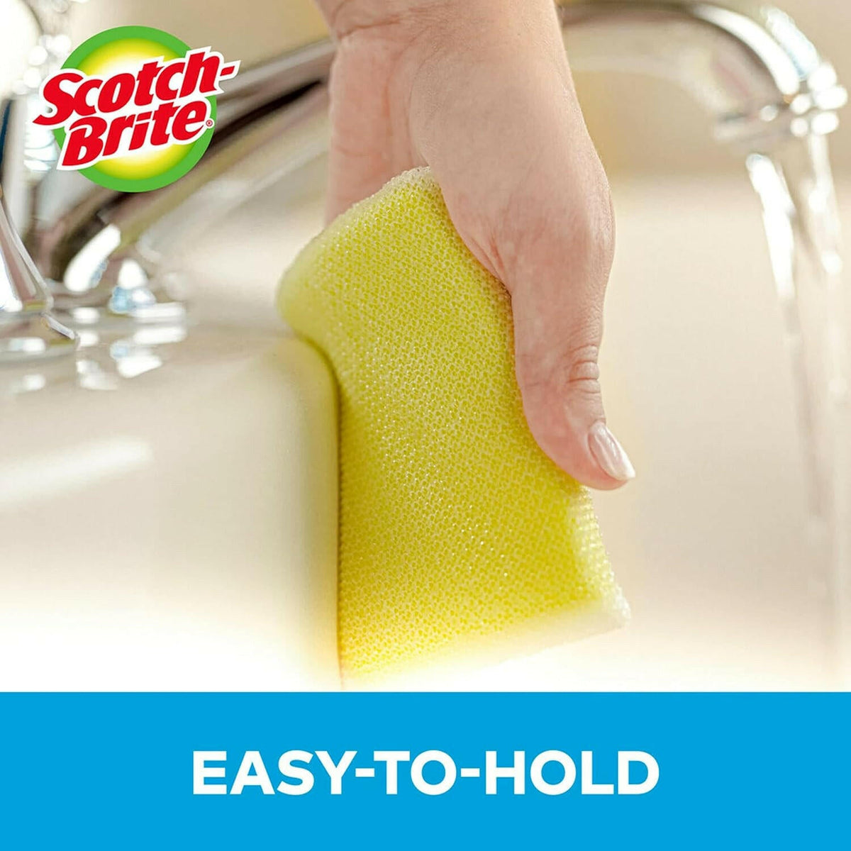 Paño de microfibra Scotch-Brite Dobie Scrub & Wipe, amarillo, 5.9 x 3.9 pulgadas, paquete de 2