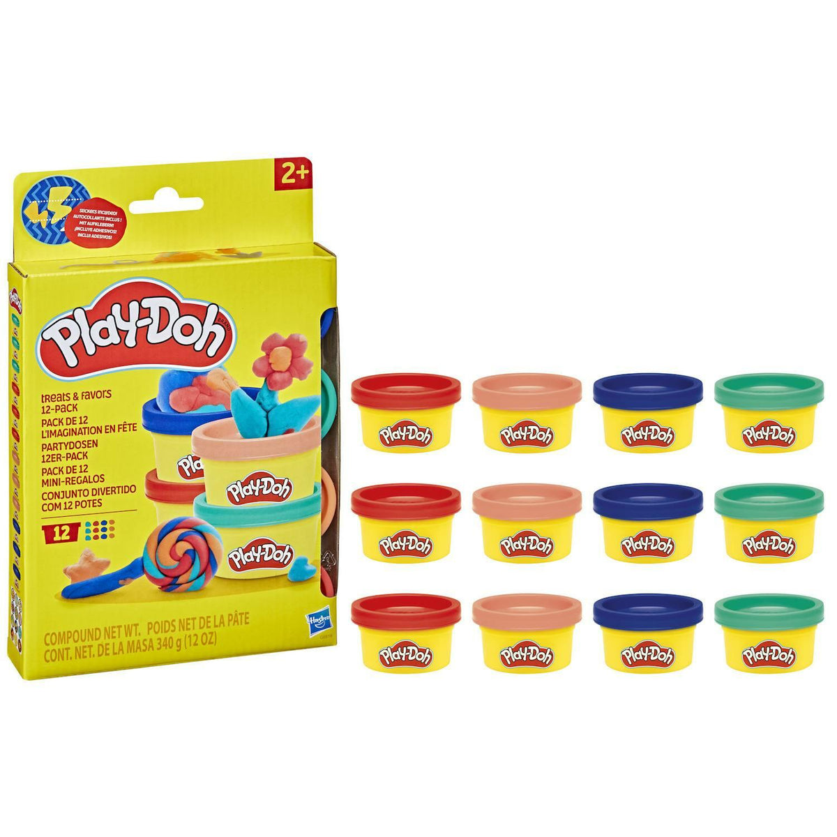 Paquete de 12 masas para moldear Play-Doh Treats & Favors multicolor