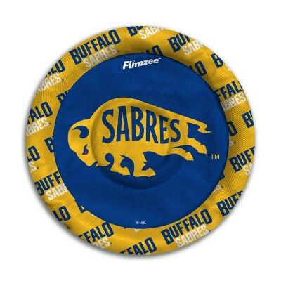 Disco volador Flimzee de los Buffalo Sabres de la NHL, azul/amarillo