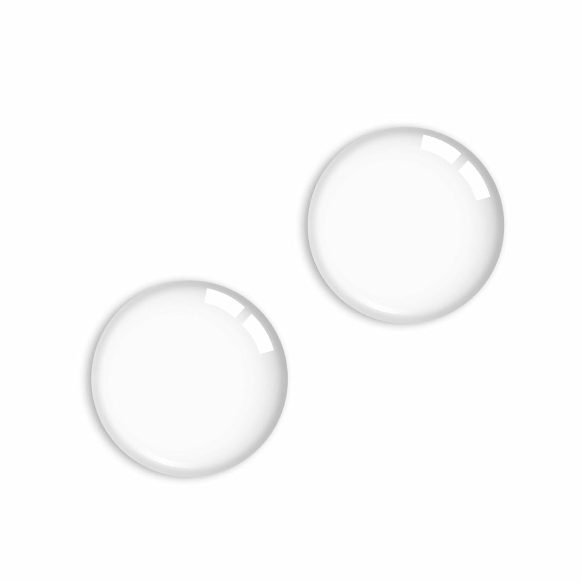 HOMOTEK Topes de puerta transparentes, paquete de 12, protector de pared redondo transparente de 1.6 pulgadas