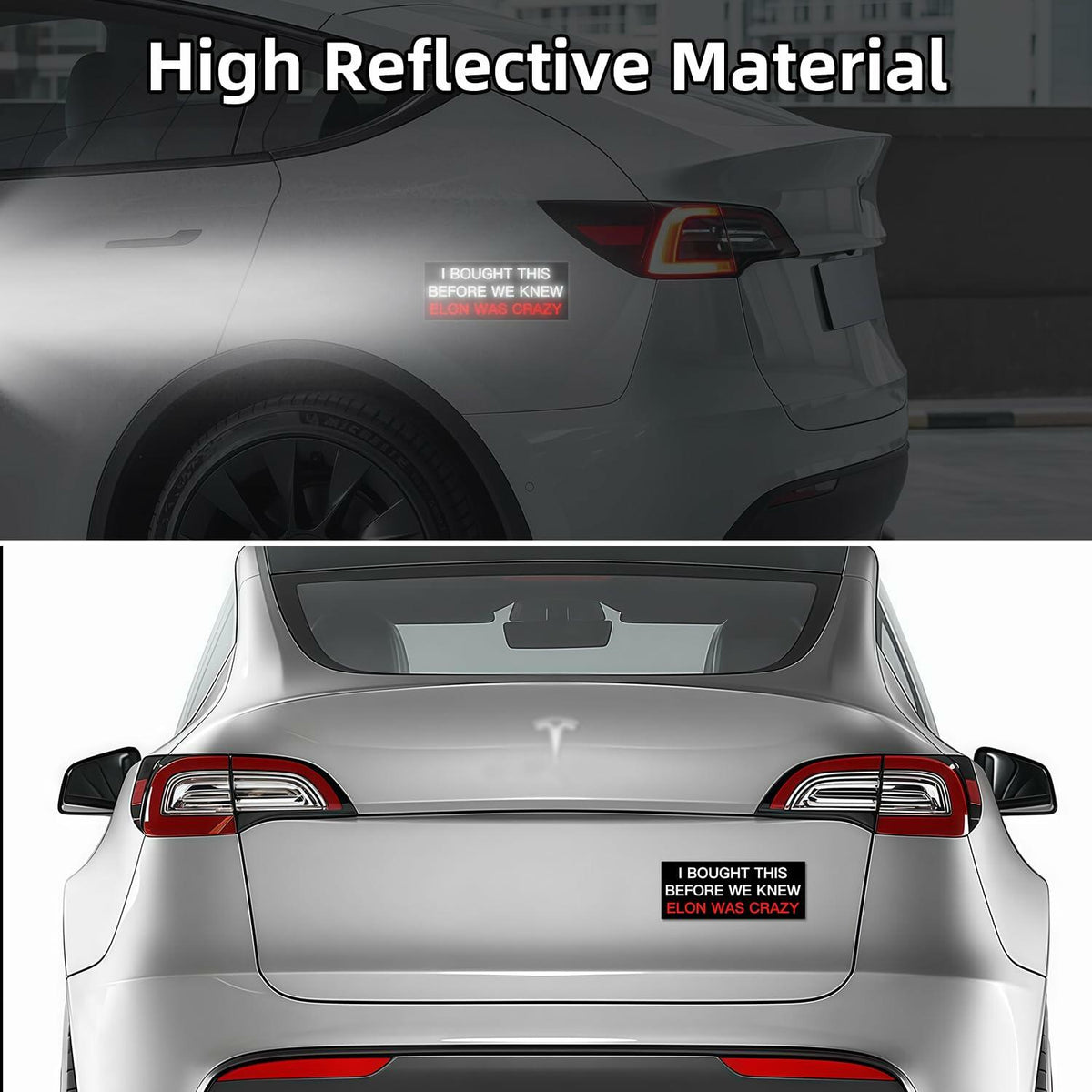 Funny Car Bumper Sticker 7.5x3 in Black 2 Pack – Humor Auto Decal Set