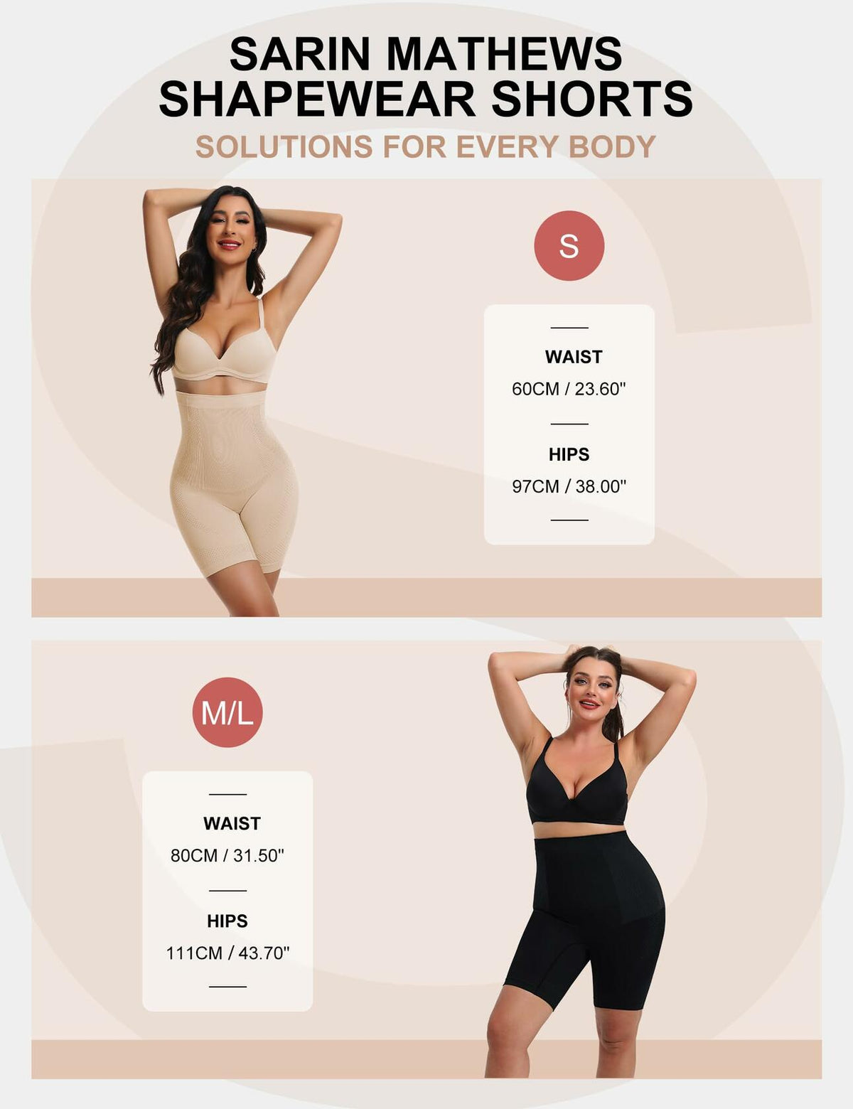 Sarin Mathews Women’s Tummy Control Shapewear Shorts High Waisted Body Shaper