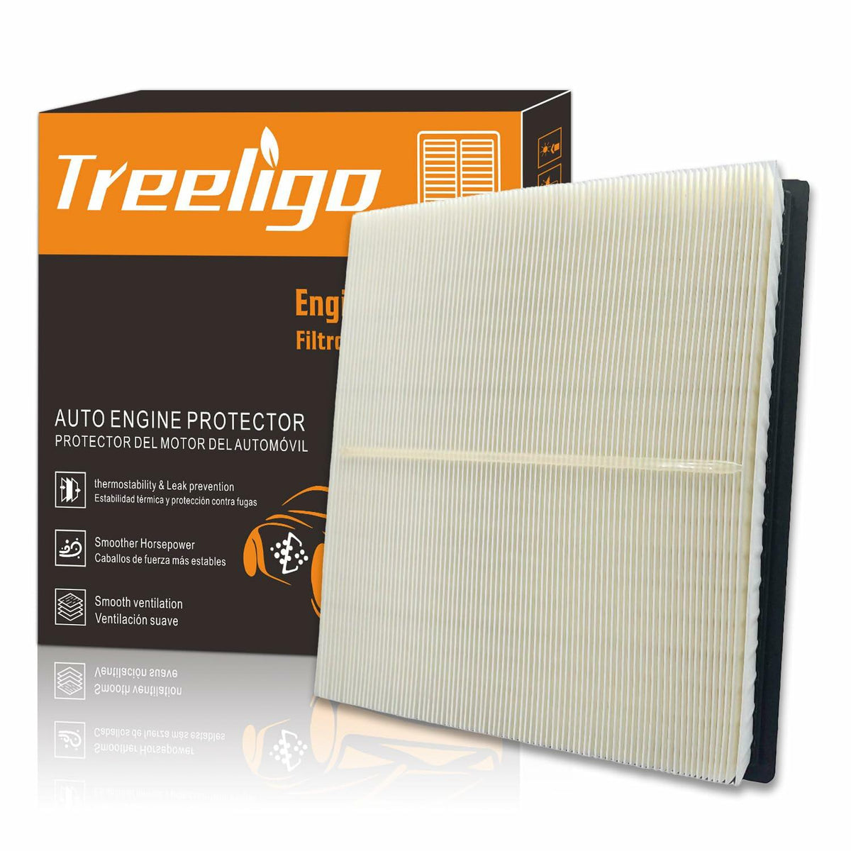Filtro de aire del motor Treeligo CA11895 para Tacoma, Tundra y Sequoia 2016-2023