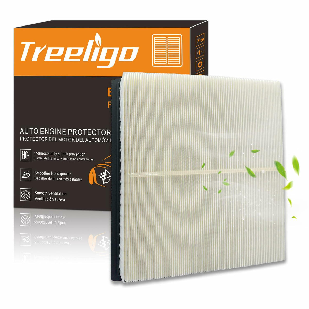Filtro de aire del motor Treeligo CA11895 para Tacoma, Tundra y Sequoia 2016-2023